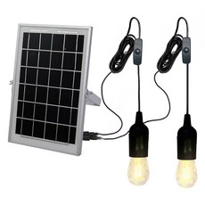 VISANG 太陽能愛迪生吸頂燈 6W 2入組, 燈泡色