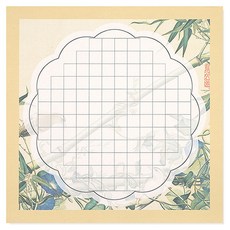 Laventia 格子毛筆字練習用紙, 類型2, 10個