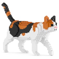 JEKCA 걷는 삼색 고양이 블럭 M 대형, 혼합색상, 1개