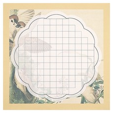 Laventia 格子毛筆字練習用紙, 類型6, 10個