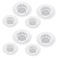 ARUA 浴室浴缸過濾網 2種 x 4入組, 白色