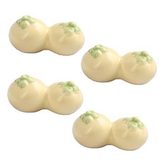 山竹陶瓷筷架, 米色, 4個