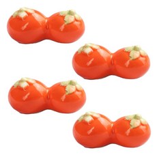 山竹陶瓷筷架, 橘色, 4個