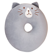 可愛貓咪甜甜圈記憶海綿孕婦墊, 1個, 灰色