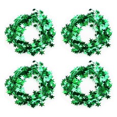 星星裝飾金屬線圈, 綠色, 4個