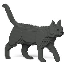 走路俄羅斯藍貓積木 M, 1個, 混合色