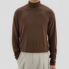 男士暖手袖高領刷毛高領針織T恤 T2957