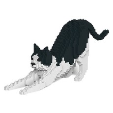 스트레칭 젖소 태비 고양이 블럭 M, 혼합색상, 1개