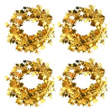 星星裝飾金屬線圈, 金色, 4個