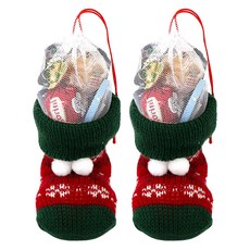 Weeny Beeny 深綠色針織聖誕襪綜合糖果, 2個, 61g