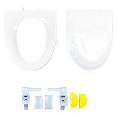 西式馬桶坐墊 + 上鎖式衛生把手組, 隨機出貨(衛生把手), 1套