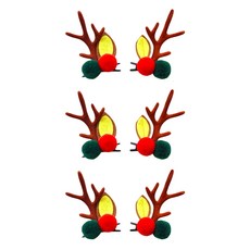 魯道夫馴鹿髮夾 2入, 水果, 3組