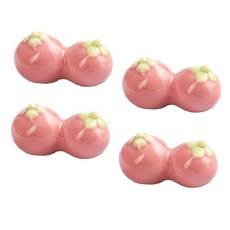 山竹陶瓷筷架, 粉紅色, 4個