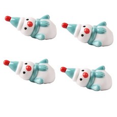 可愛雪人陶瓷筷架, 4個, 藍色