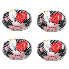 花紋櫻花陶瓷筷架, 類型5, 4個