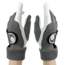 JAMA GOLF 女性冬季新款刷毛高爾夫手套 雙手配戴, 灰色, 1個