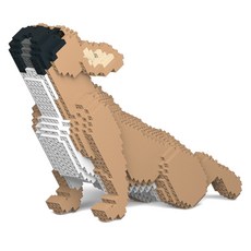 JEKCA 伸展法國鬥牛犬狗狗積木 S, 棕色, 1個