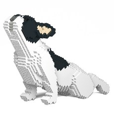 JEKCA 스트레칭 프렌치 불독 강아지 블럭 S, 검 + 흰, 1개