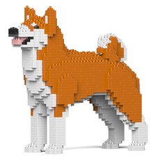JEKCA 아키타 이누 강아지 블럭 S, 브라운, 1개