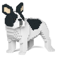 JEKCA 돌아보는 프렌치 불독 강아지 블럭 S, 검 + 흰, 1개