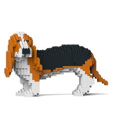 JEKCA 巴吉度獵犬狗狗積木 S, 棕色