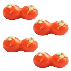 깜찍한 망고스틴 세라믹 젓가락 받침 홀더, 오렌지, 4개