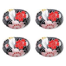 可愛櫻花圖案陶瓷筷架, 類型5, 4個