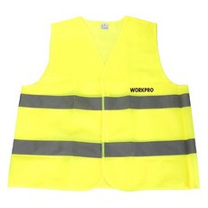 워크프로 신호수조끼 폴리 형광 WP378001, 1개