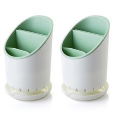 French Mars 斜式迷你瀝水餐具筒 FM038, 2個, 綠色