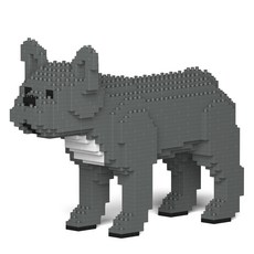 JEKCA 法國鬥牛犬狗狗積木 S, 灰色, 1個