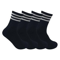 튀랑 女性用雙層緩震運動三線長筒襪 4雙, 1套, 黑色