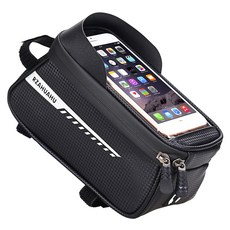 RZAHUAHU IYES 智慧型手機口袋收納自行車車架固定座, 黑色, 1個