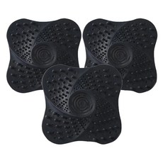 레벤픽 실리콘 배수구 덮개 머리카락 필터 3p, 3개, 블랙