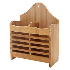 French Mars 壁掛兩用竹製木質餐具筒 FM037, 1個, 米色