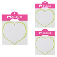 유니아트 펠트 하트판, 연두, 3개