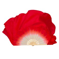 Marketpia 紅色漸層傳統絲綢流蘇舞蹈扇 20cm, B款, 1個
