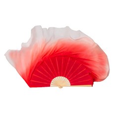 Marketpia 紅色漸層傳統絲綢流蘇舞蹈扇 30cm, A款, 1個