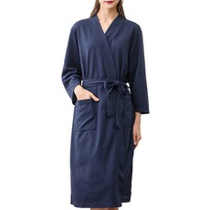 Hib&Body 女用飯店浴袍 L, 海軍藍, 1個