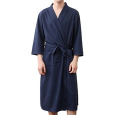 Hib&Body 男性用飯店浴袍 XL, 海軍藍, 1個