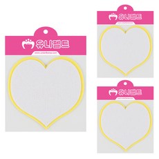 유니아트 펠트 하트판, 노랑, 3개