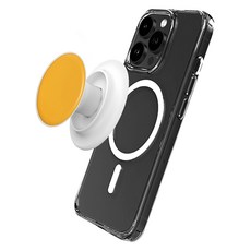 Deflick 맥세이프 원형 거치대, 베이비옐로우, 1개