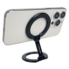 DGG M 雙環 MagSafe 折疊式智慧環手機支架, 1個, 金屬黑