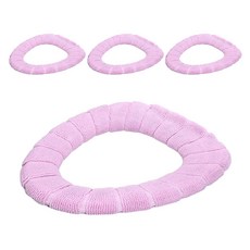 PEONIST 防滑可水洗馬桶坐墊, 4個, 粉紅色