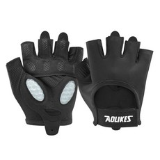 AOLIKES 여성용 실리콘 쿠션 헬스장갑 양손세트, 블랙, 1세트