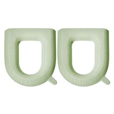 PEONIST 防滑防水馬桶座墊, 綠色, 2個