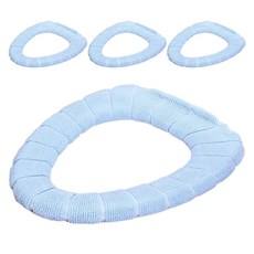 피어니스트 논슬립 빨아쓰는 변기커버 시트, 스카이, 4개