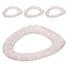 피어니스트 논슬립 빨아쓰는 변기커버 시트, 베이지, 4개