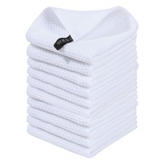Living Heaven 純棉蜂巢掛環手巾, 10個, 白色