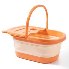 PEONIST 附蓋便攜式浴室折疊半身足浴桶, 橘色, 1個