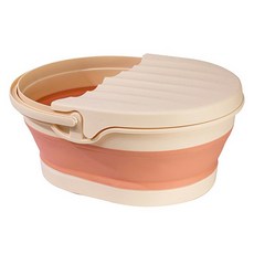 PEONIST 折疊便攜式浴室指壓多功能盆, 橘色, 1個